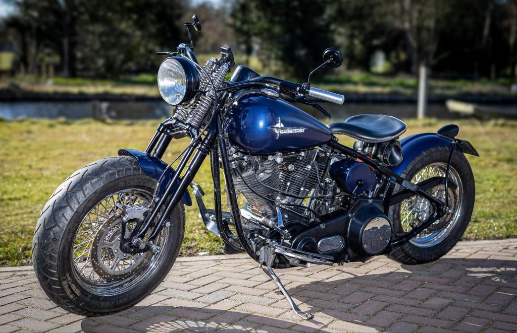 Unieke Harley-Davidson Bobber FXST Softail Shovel 1985, 2 cilinders, Chopper, Gebruikt, Particulier
