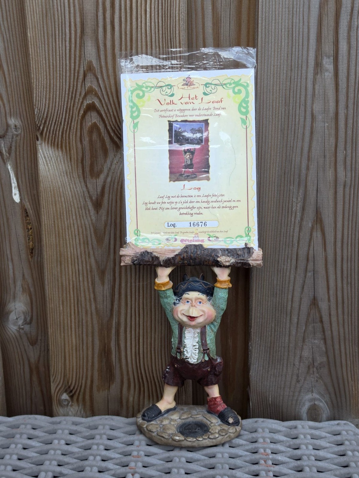 Efteling Het Volk van Laaf - Log beeldje, Verzamelen, Efteling, Zo goed als nieuw, Ophalen of Verzenden