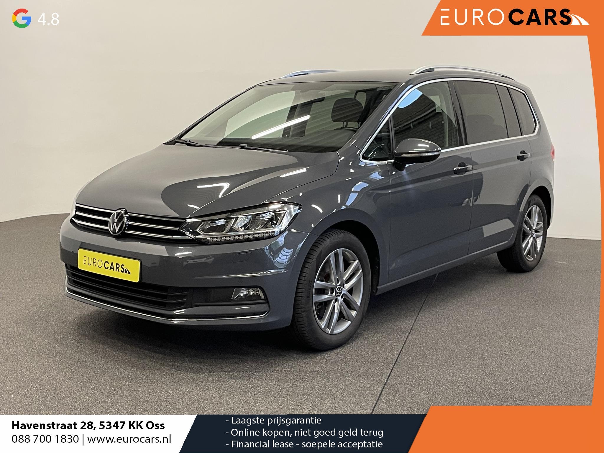 Volkswagen Touran 1.5 TSI DSG Highline Navigatie Parkeersens, 15 km/l, 4 cilinders, 150 pk, 7 stoelen