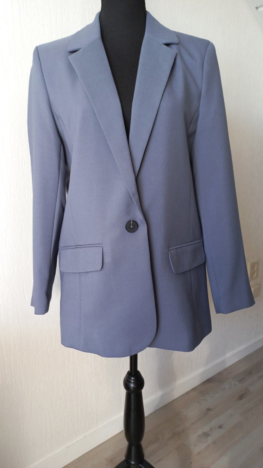 Blauw/grijze blazer van Primark - Maat 42, Maat 42/44 (L), Ophalen of Verzenden, Zo goed als nieuw, Jasje