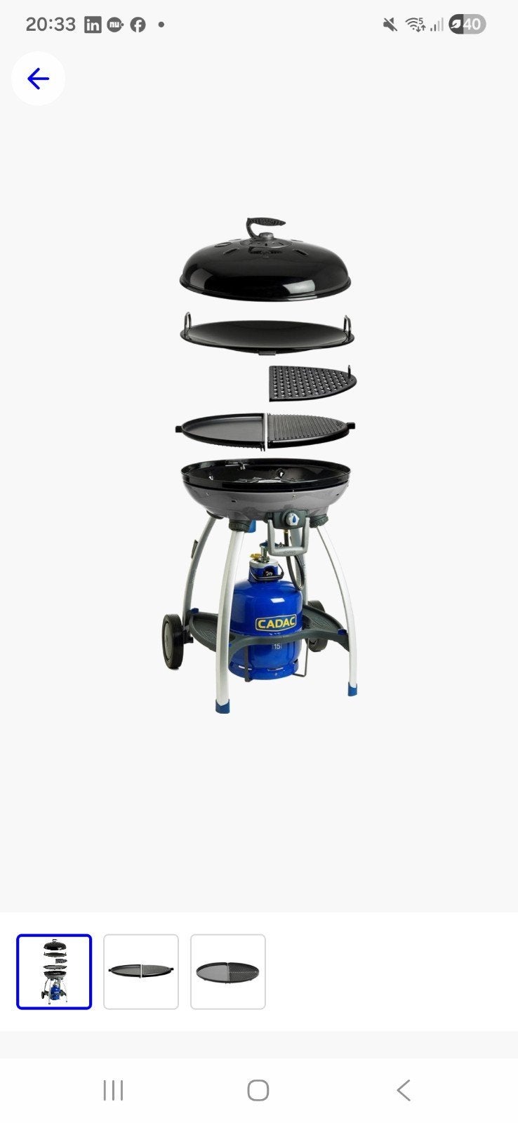 Cadac Leisure Chef Deluxe Skottelbraai Gasbarbecue 57cm, Ophalen, Gebruikt, Cadac