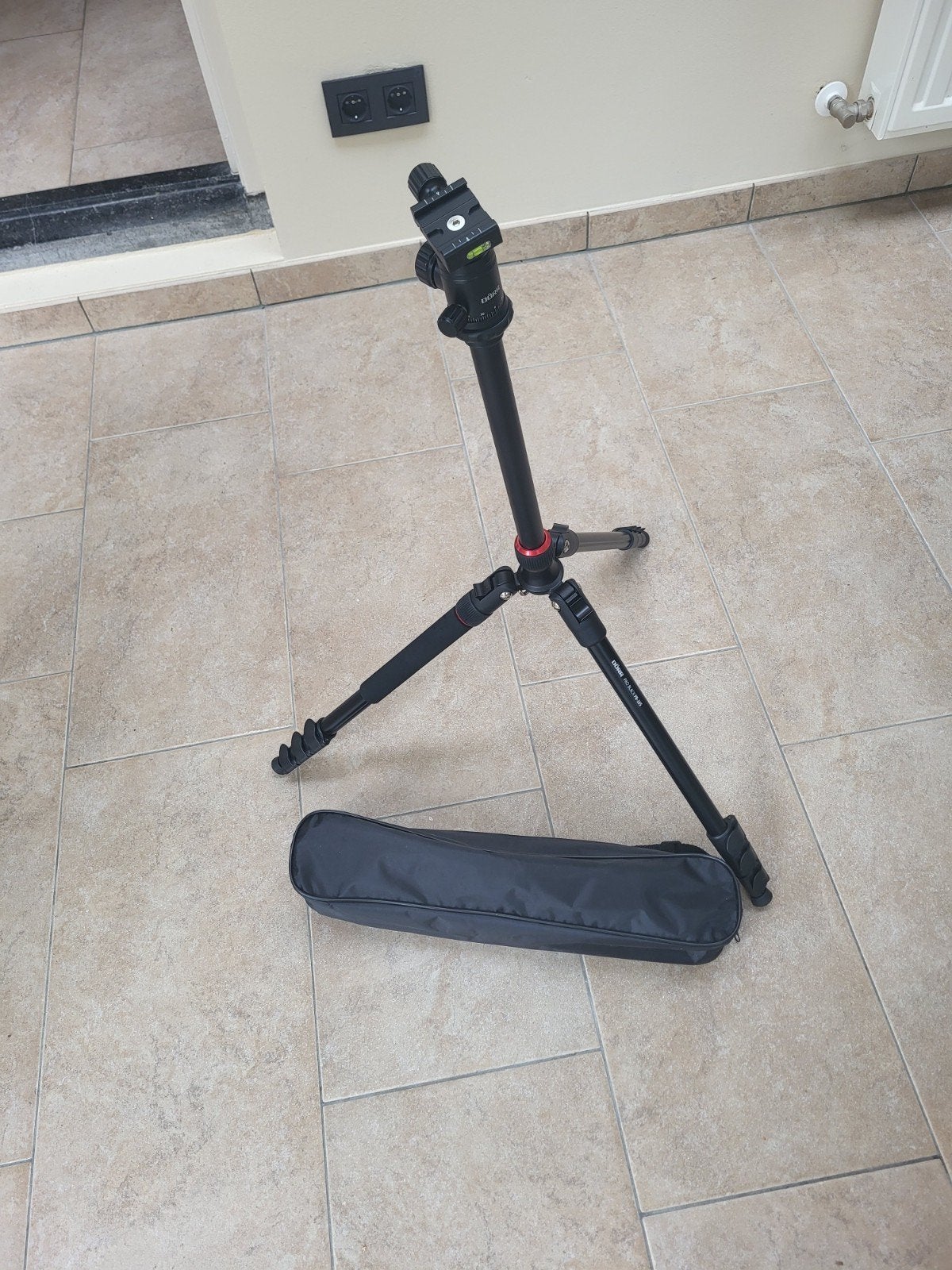 Dörr Pro Black PB-165 Statief met Balhoofd en Draagtas, Met balhoofd, Overige merken, Zo goed als nieuw, 150 tot 175 cm