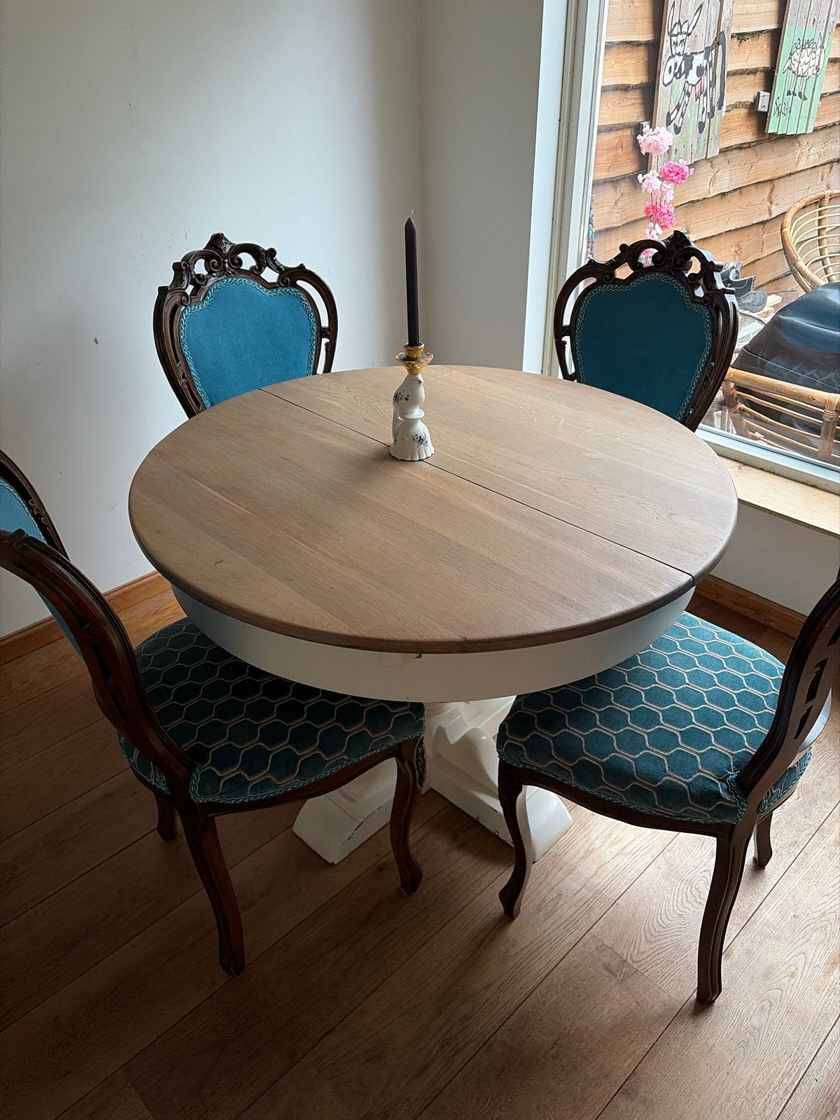 Elegante eettafel met 4 stoelen - Klassiek design, Ophalen