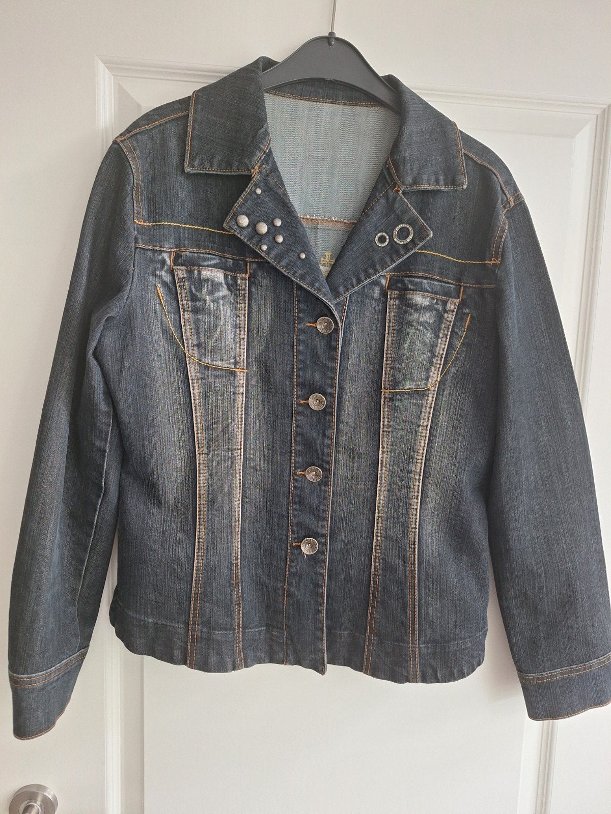 Jeans jasje maat M, Kleding | Dames, Jasjes, Kostuums en Pakken, Ophalen of Verzenden, Zo goed als nieuw, Maat 38/40 (M), Blauw