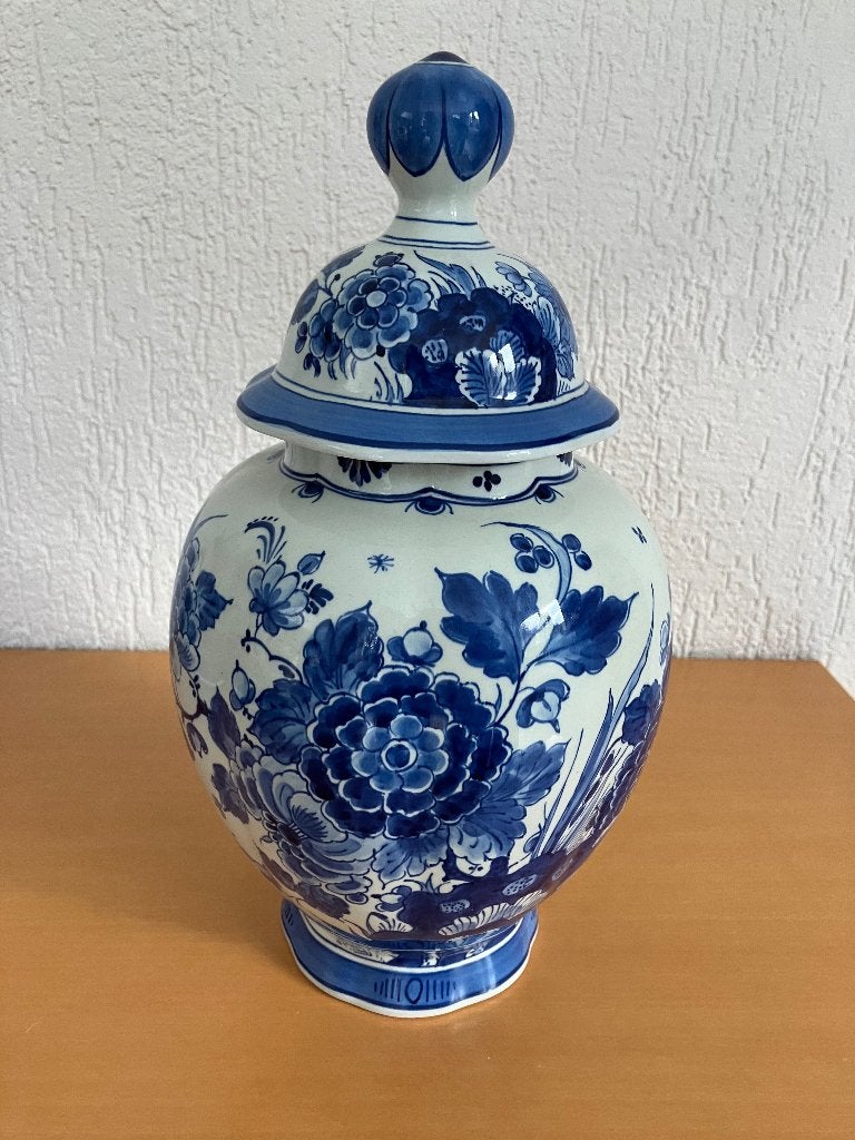 Delfts Blauwe Pul (Dekselvaas) , Ophalen of Verzenden