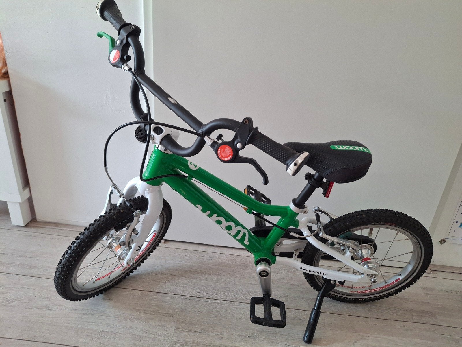 Woom 2 kinderfiets 16 inch, Ophalen, Velgrem, Woom, 16 tot 20 inch