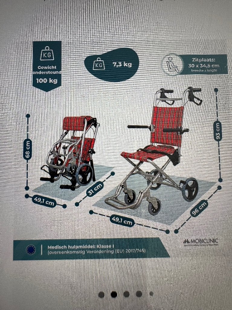 Opvouwbare rolstoel, Diversen, Ophalen, Nieuw, Duwrolstoel