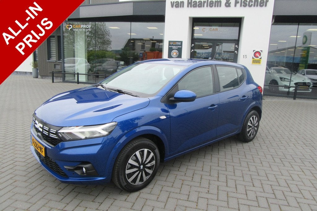 Dacia Sandero 1.0 TCe 90 Expression, Navi, Camera, Blind Spo, Auto's, Dacia, 12 maanden, Euro 6, Blauw, Origineel Nederlands