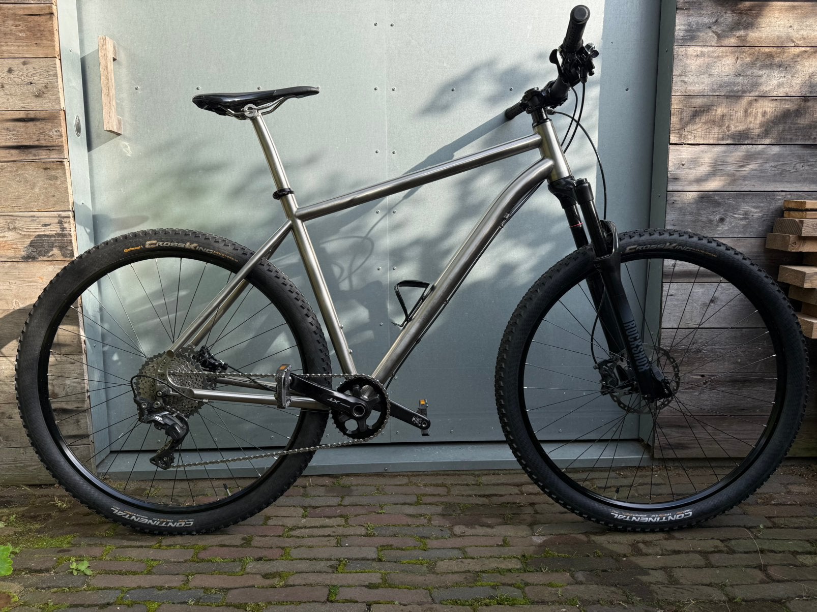 Gilbertson inferno xl titanium met nieuwe Judy gold, Hardtail, Heren, Zo goed als nieuw, Schijfrem