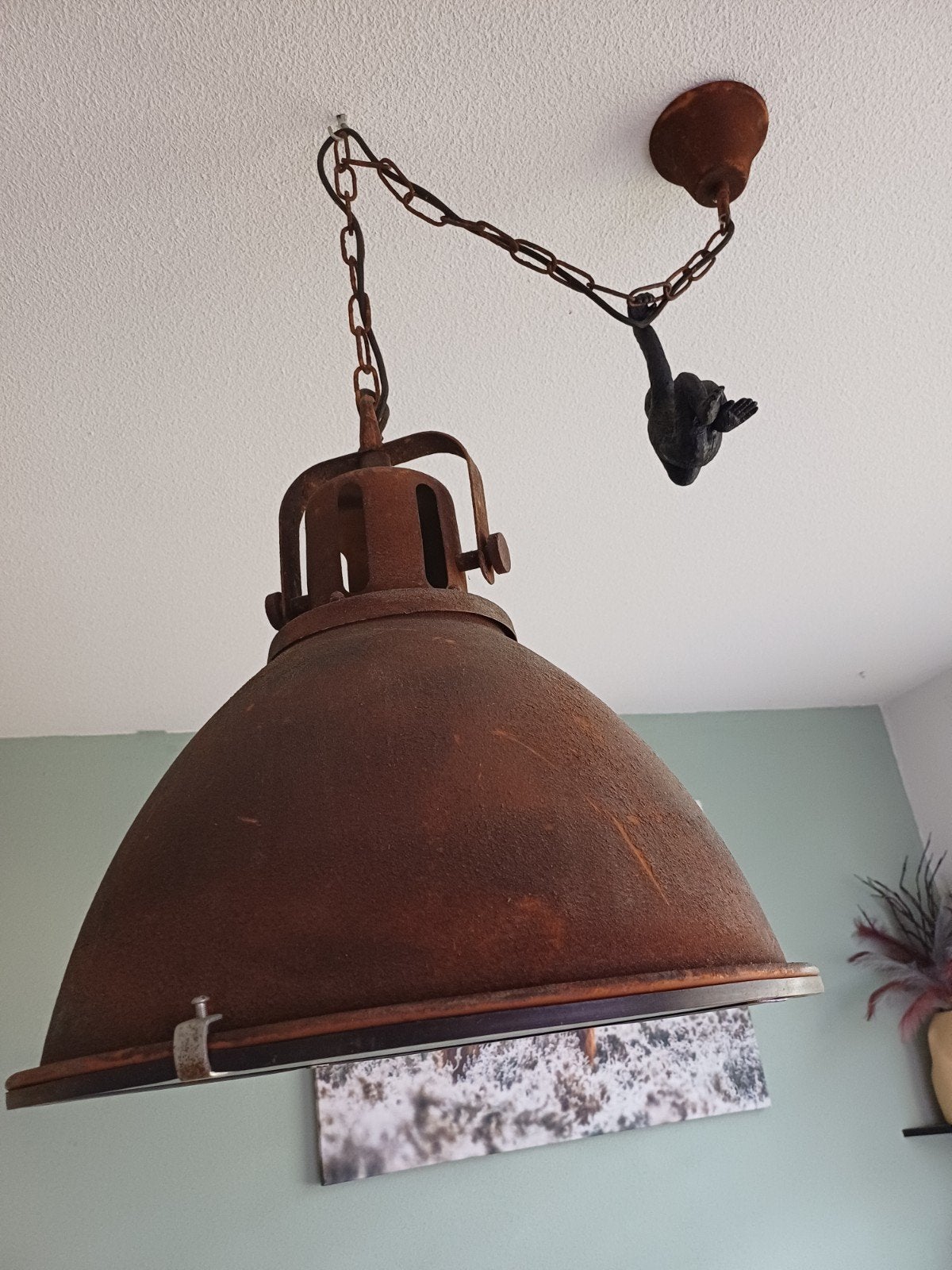 Hanglamp industrieel, Ophalen