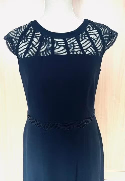 Select Hermann Lange blauwe jurk maat 38, Kleding | Dames, Maat 38/40 (M), Blauw, Ophalen of Verzenden, Zo goed als nieuw