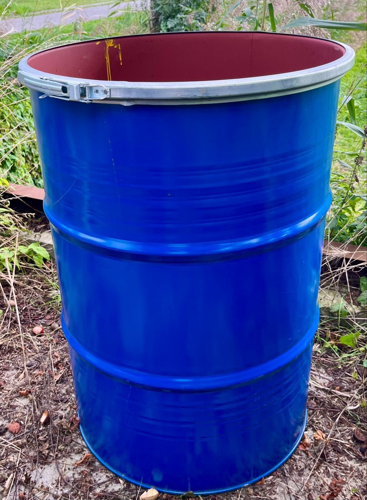 Stalen drum, vat, schoon, Ophalen, Gebruikt