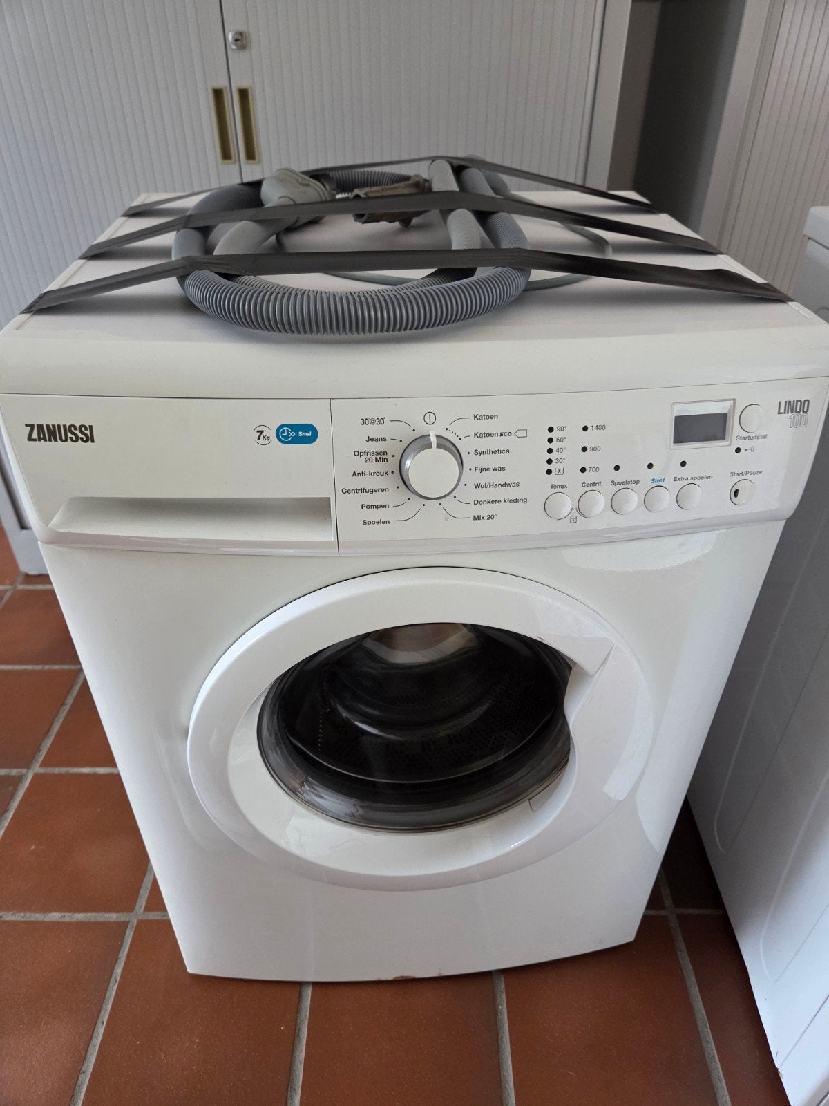 Zanussi Lindo 1000 Wasmachine 7kg, Witgoed en Apparatuur, Wasmachines, Ophalen, 6 tot 8 kg, Voorlader, Kort programma