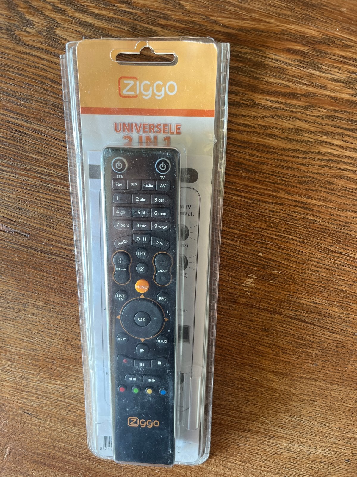 Ziggo Universele Afstandsbediening 2-in-1, Ophalen of Verzenden, Nieuw, Universeel, Tv