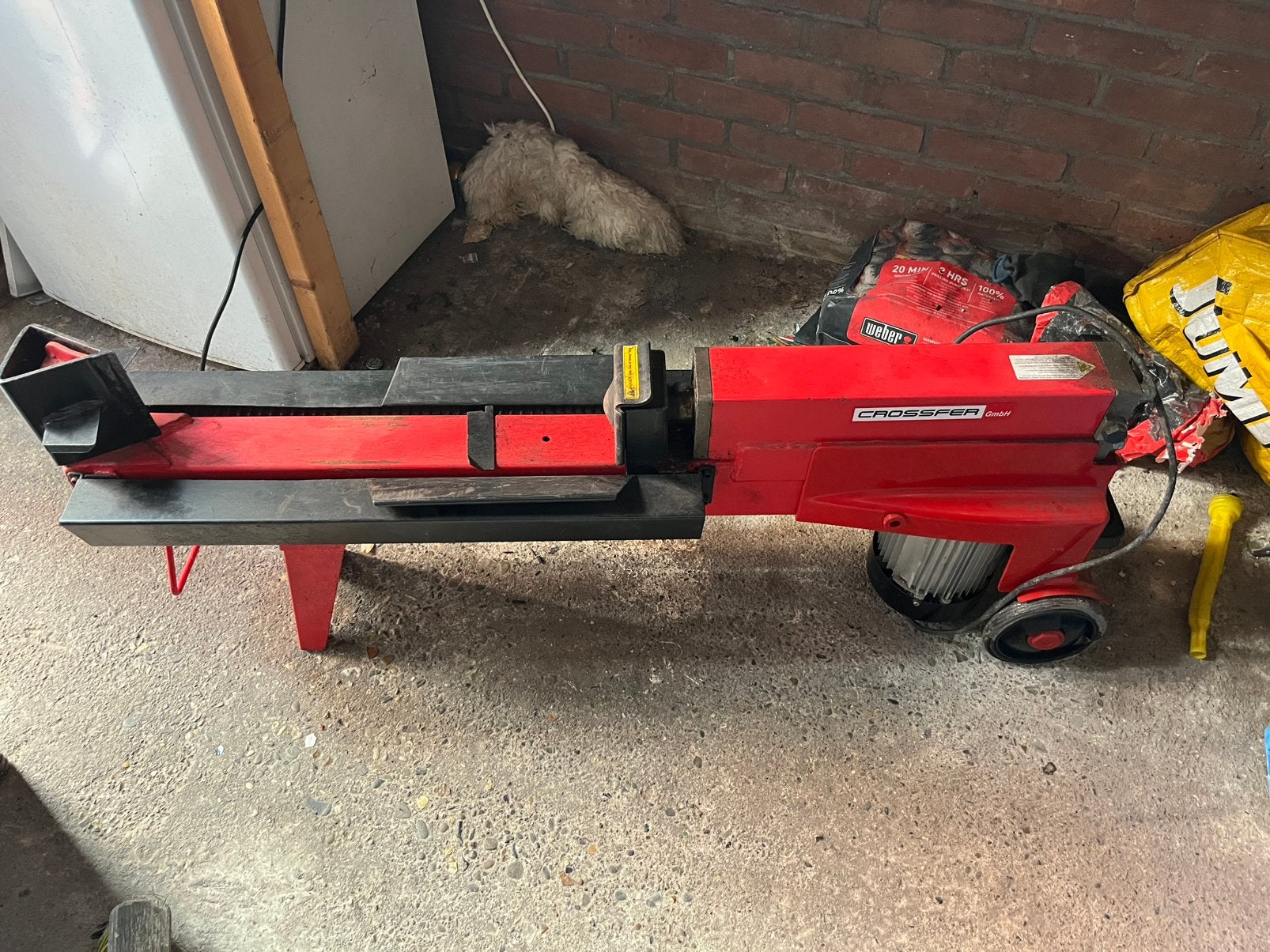 Kloofmachine crossfer incl tafel, Tuin en Terras, Kloofmachines, Ophalen, Zo goed als nieuw, Liggend