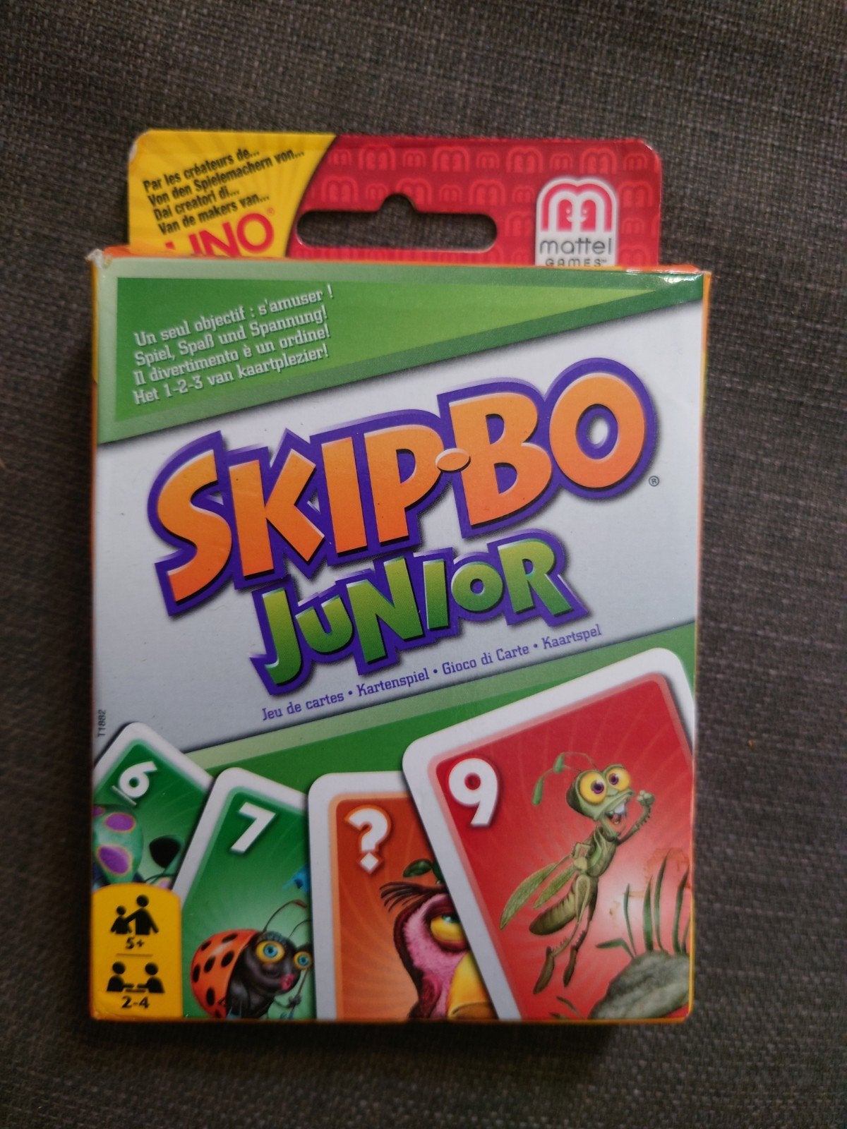Skip-Bo Junior Kaartspel - Mattel Games ongebruikt, Hobby en Vrije tijd, Drie of vier spelers, Ophalen of Verzenden, Gebruikt