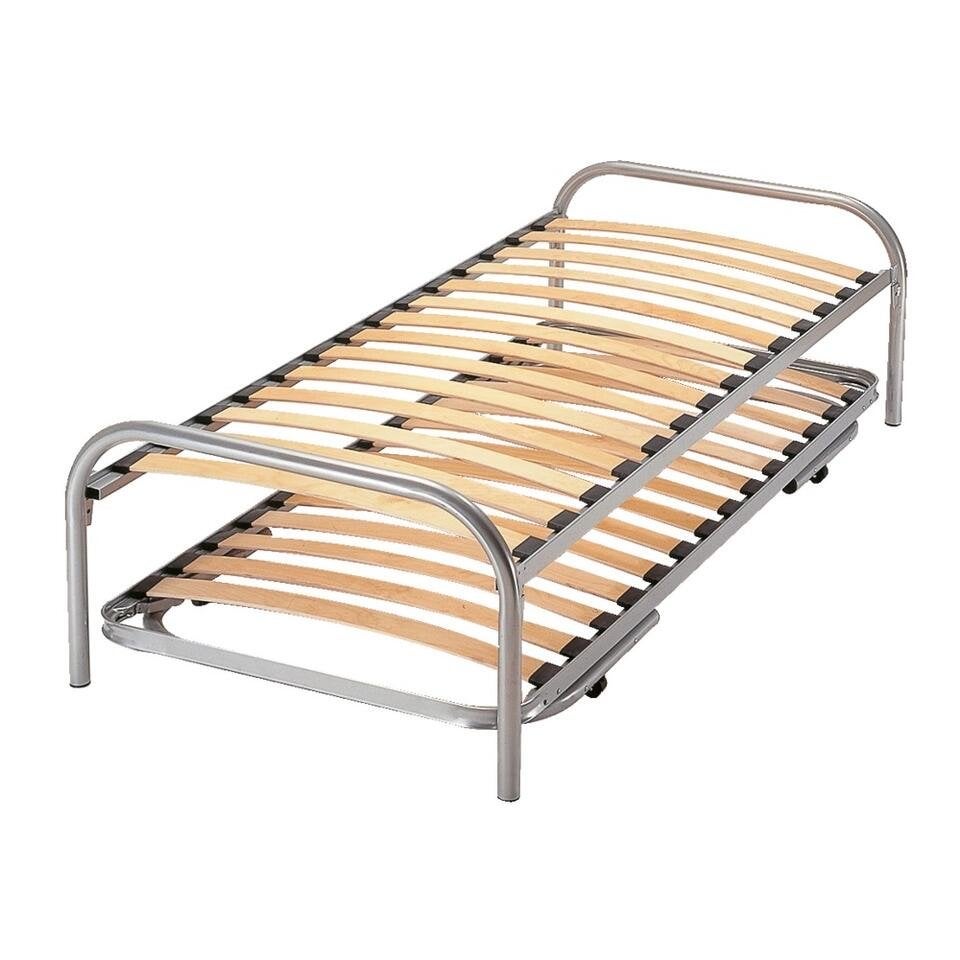 Eenpersoonsbed met uitschuifbaar logeerbed, Ophalen, Gebruikt, 90 cm, Eenpersoons