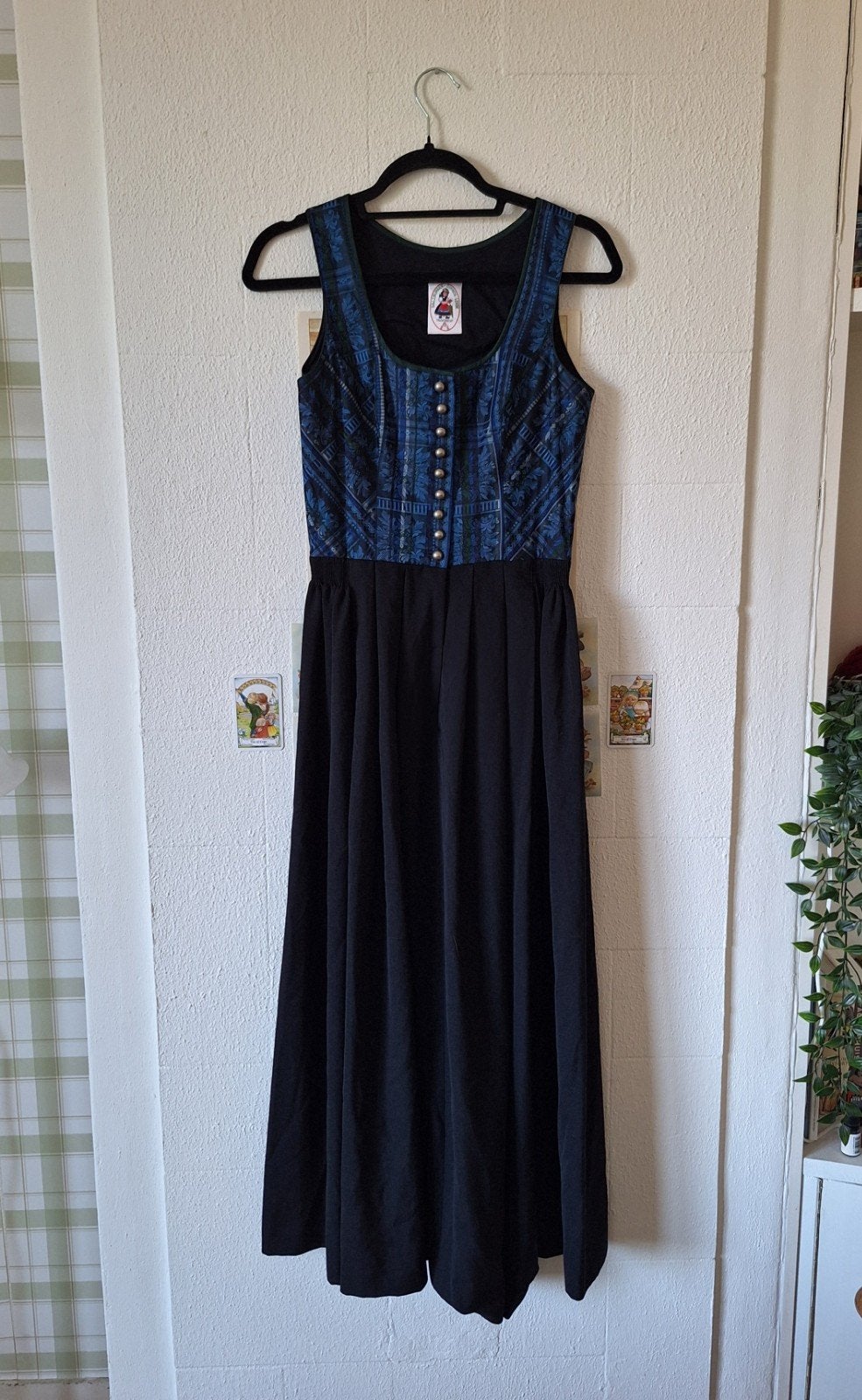 Salzburger Dirndl-Look Jurk Maat 34 (XS) - Blauw/Zwart, Kleding | Dames, Blauw, Ophalen of Verzenden, Zo goed als nieuw, Maat 34 (XS) of kleiner