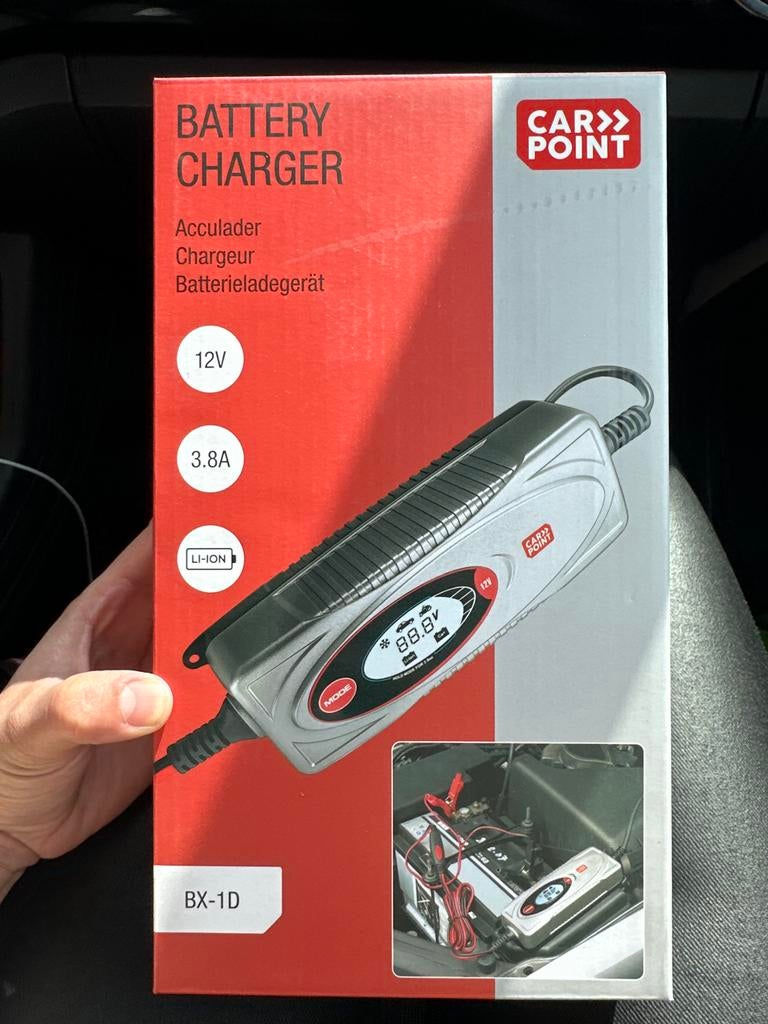 Nieuwe Car Point Acculader 12V 3.8A Li-Ion BX-1D, Auto-onderdelen, Ophalen of Verzenden, Nieuw, Universele onderdelen