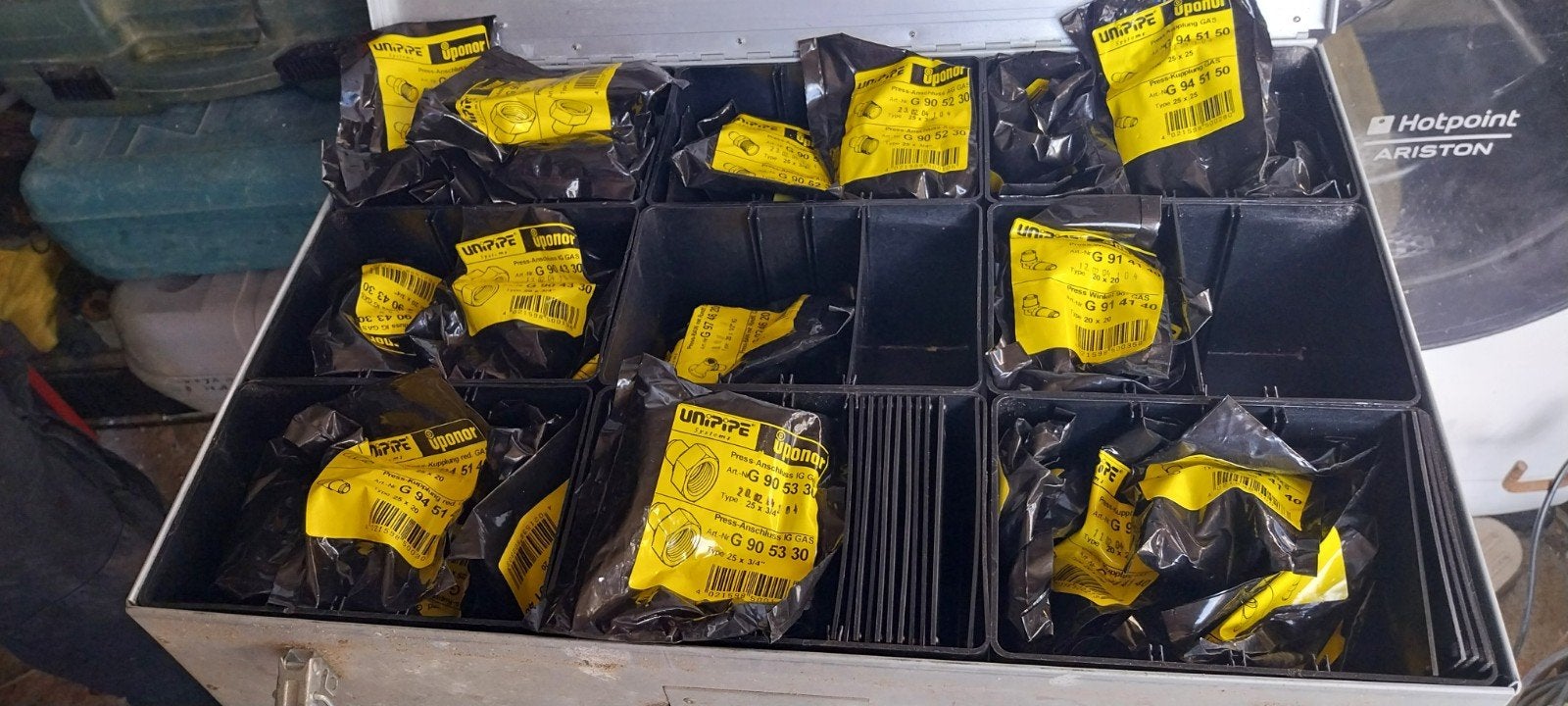 uponor gaskoppelingen in koffer, Doe-het-zelf en Verbouw, Ophalen, Nieuw
