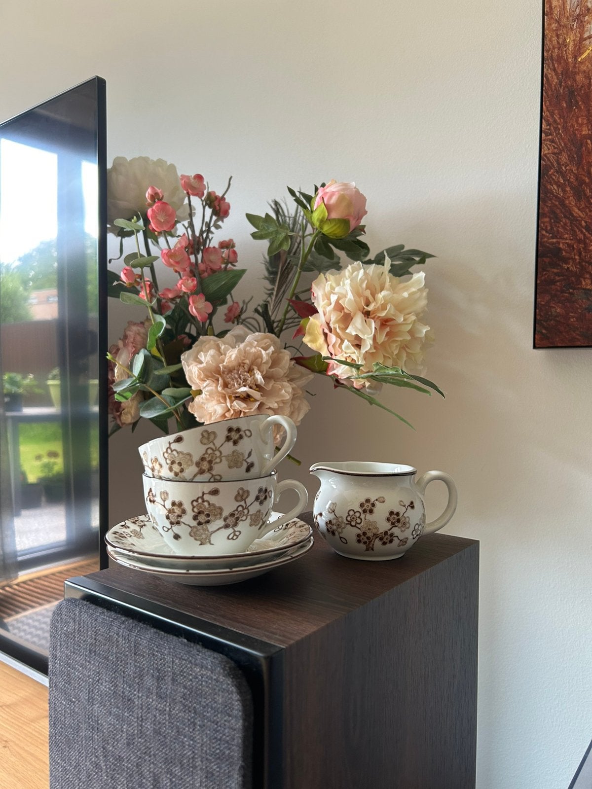 Vintage Rörstrand VDN Japonica koffieservies, Huis en Inrichting, Keuken | Servies, Gebruikt, Ophalen of Verzenden, Overige stijlen