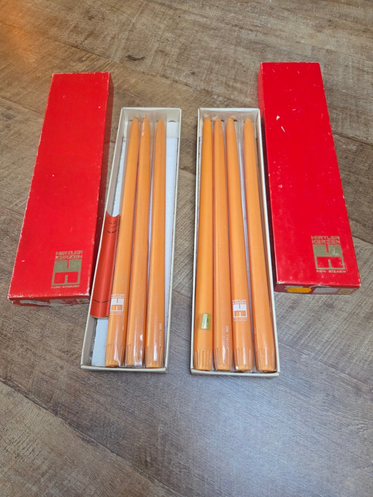 Vintage Rosenthal Studio-line Hirtler design kaarsen – Jaren, Overige merken, Oranje, Ophalen of Verzenden, Kaars