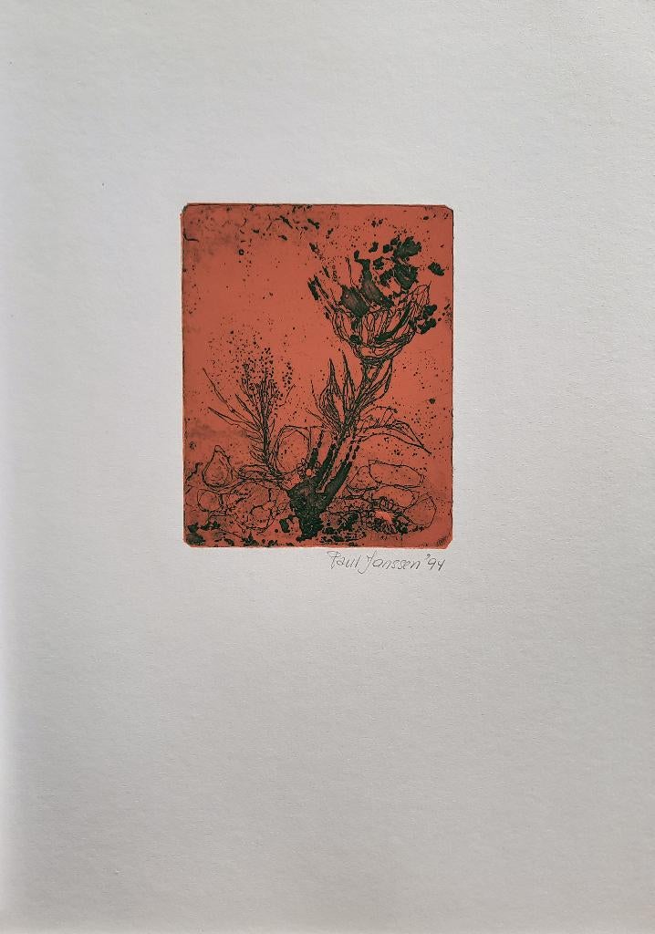 Zonder titel - Kunstenaar: Paul Janssen, Ophalen, 34 cm, 24 cm, 1950 - 1999