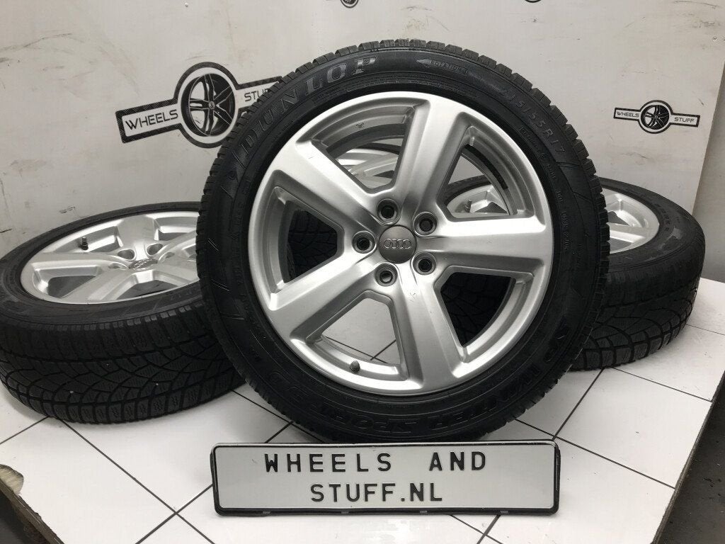 Audi RS6 lichtmetaal velgen 17"inch winterbanden 5x112, Auto-onderdelen, Ophalen, Gebruikt, 17 inch, Banden en Velgen