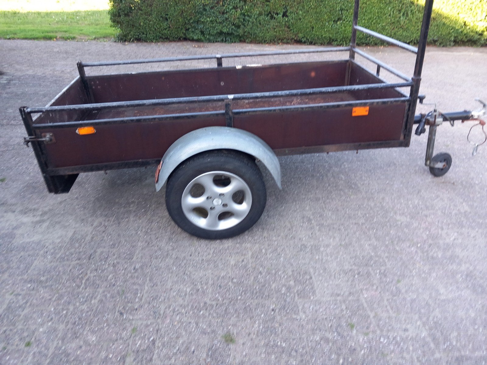 zit grasmaaier aanhangwagen., Ophalen