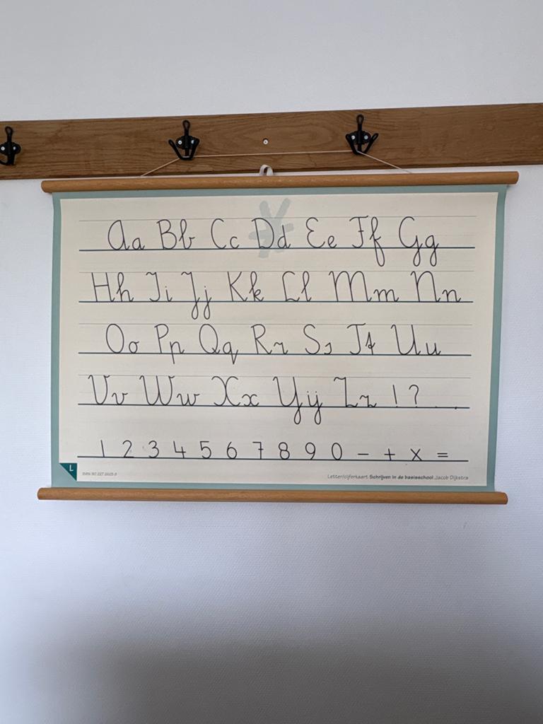 Vintage Schoolplaat Schrijven in de basisschool Jacob Dijkst, Ophalen, Overige thema's