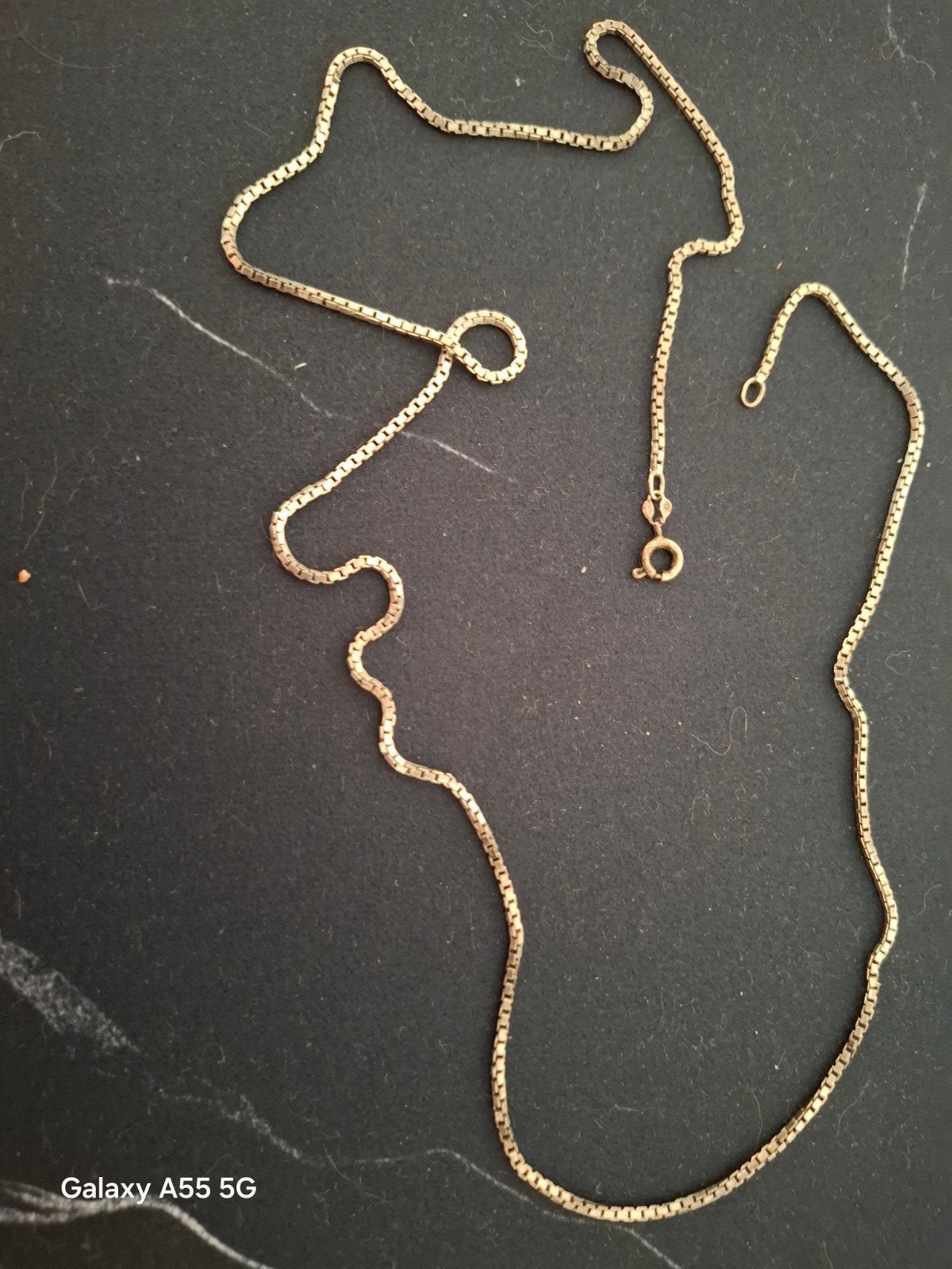 lange zilveren ketting., Ophalen of Verzenden, Gebruikt, Zilver, Zilver