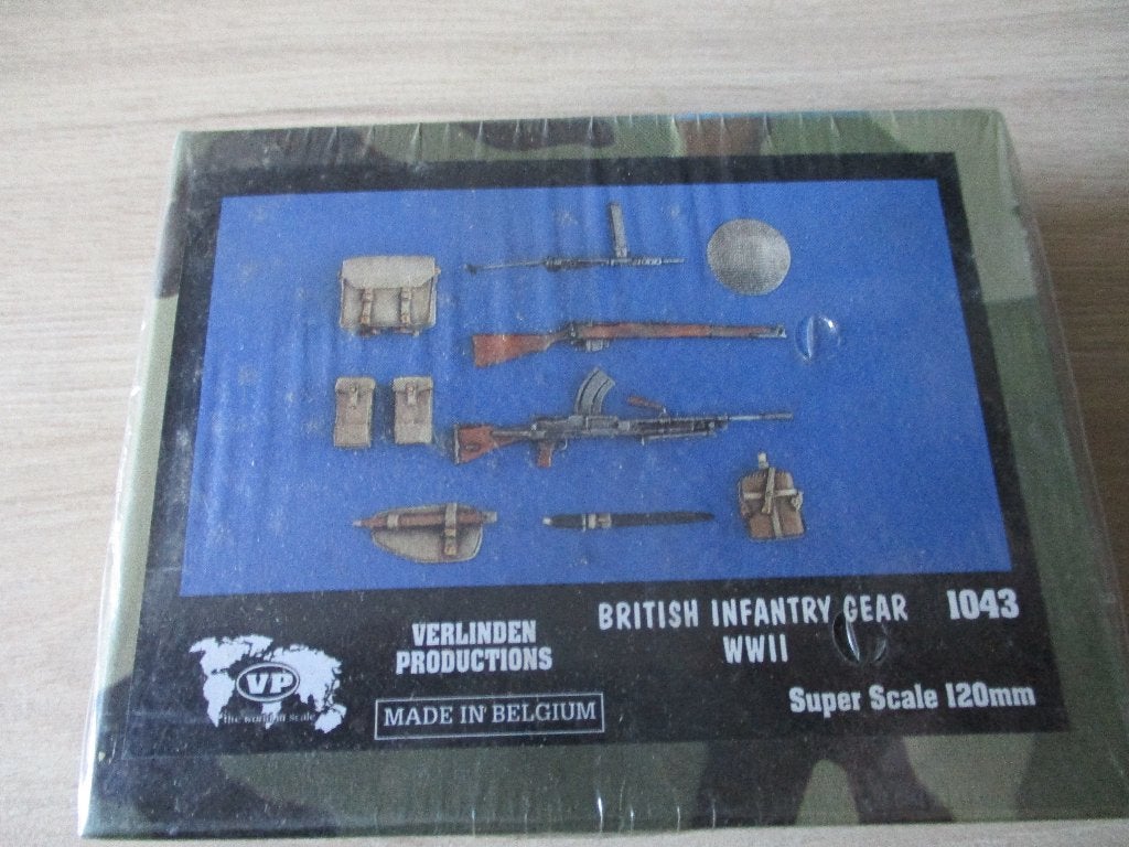 Verlinden British infantry gear WWII 120MM, Ophalen of Verzenden, Nieuw, 1:35 tot 1:50, Diorama