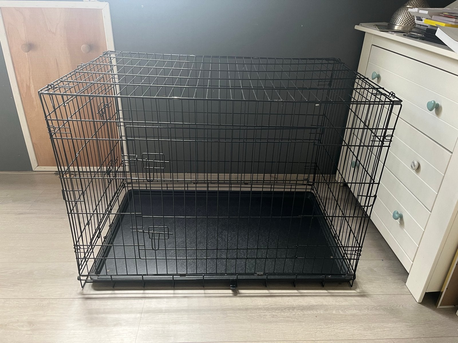 Grote Hondenbench 104x70x70 met twee deurtjes, Ophalen, Gebruikt