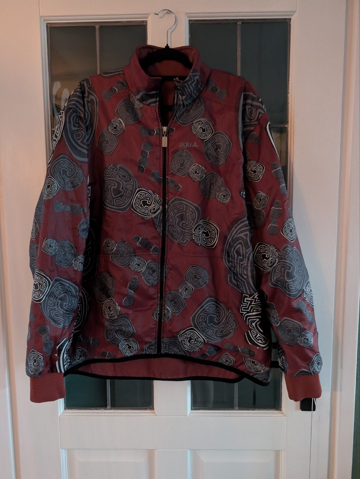 AGU Sport Fietsjack - Maat L - Rood/Meerkleurig, AGU Sport, Maat 42/44 (L), Ophalen of Verzenden, Zo goed als nieuw