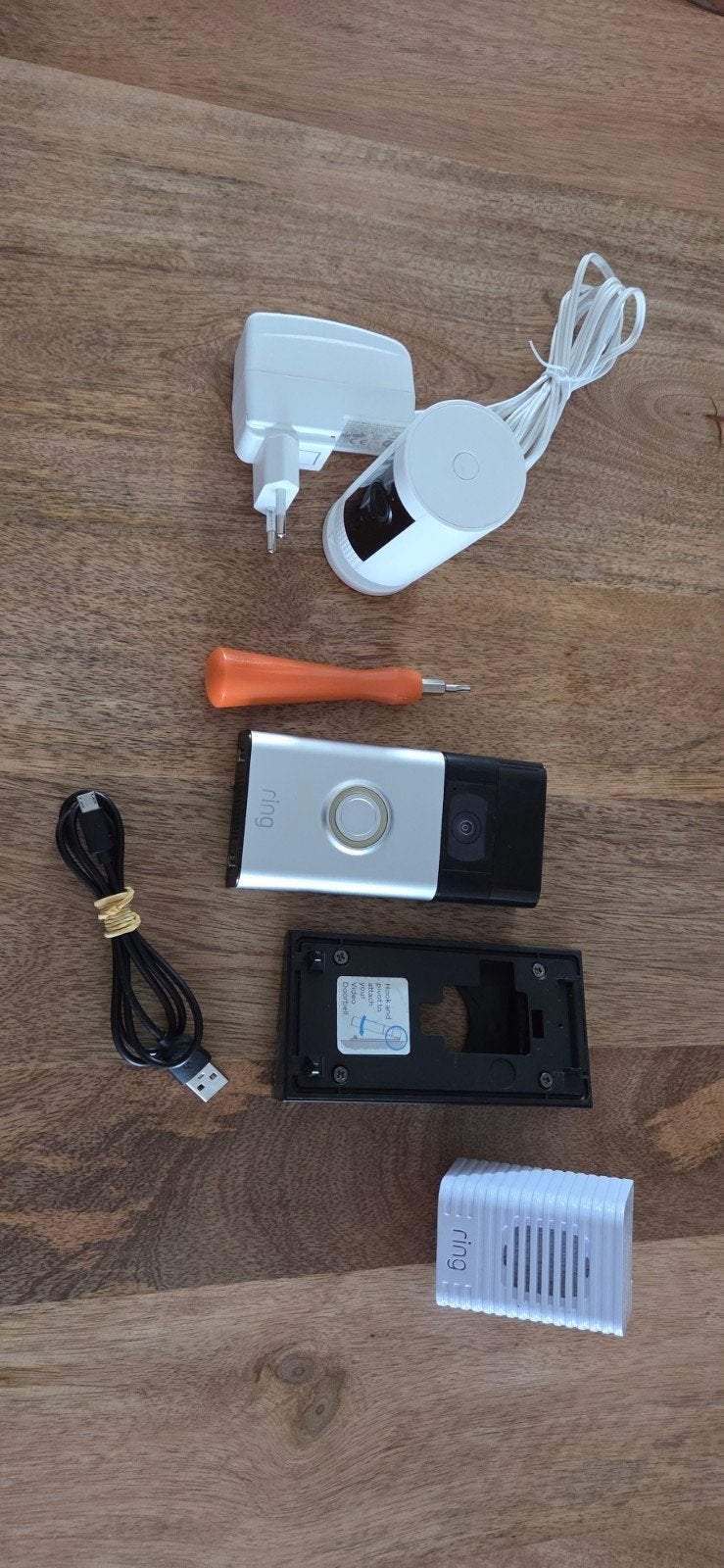 Ring Video Deurbel (2e generatie) met Chime en Indoor Cam, Ophalen of Verzenden, Gebruikt, Buitencamera