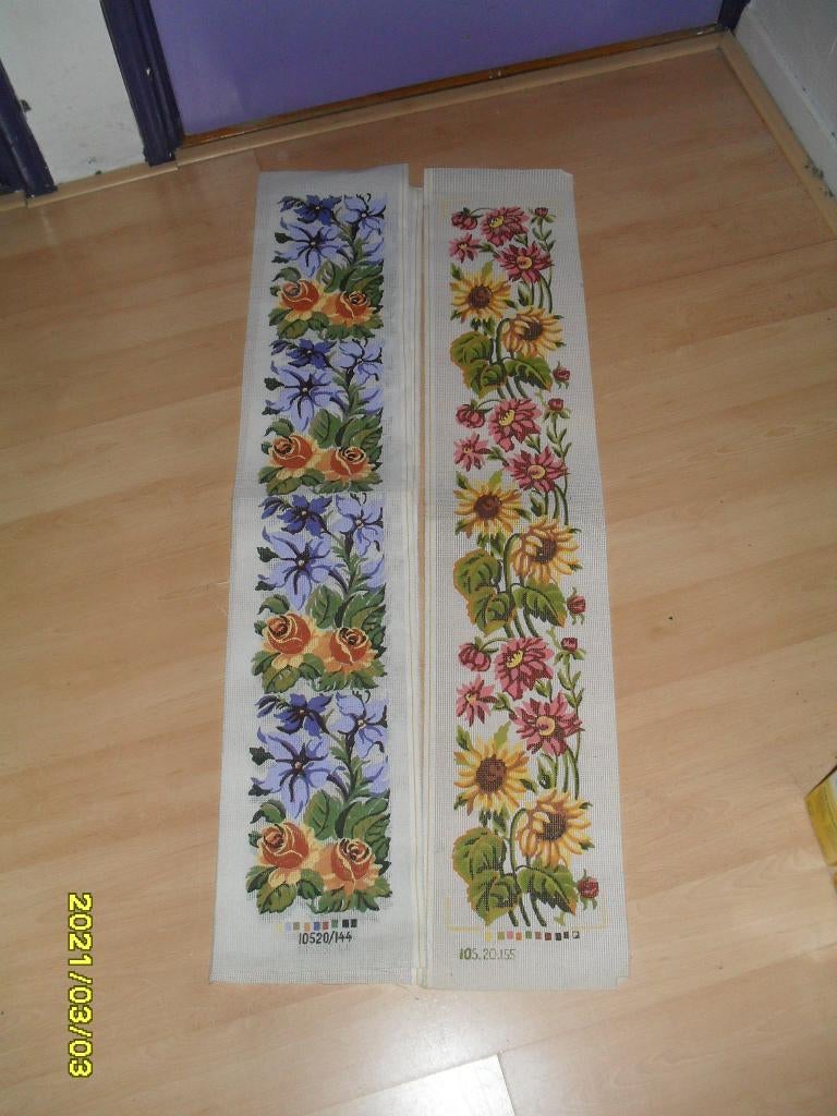NIEUW 2 x stramien Bloemen - 2. Mag per stuk. En verkoop DMC, Hobby en Vrije tijd, Ophalen of Verzenden, Nieuw, Handborduren, Onderdeel of Toebehoren
