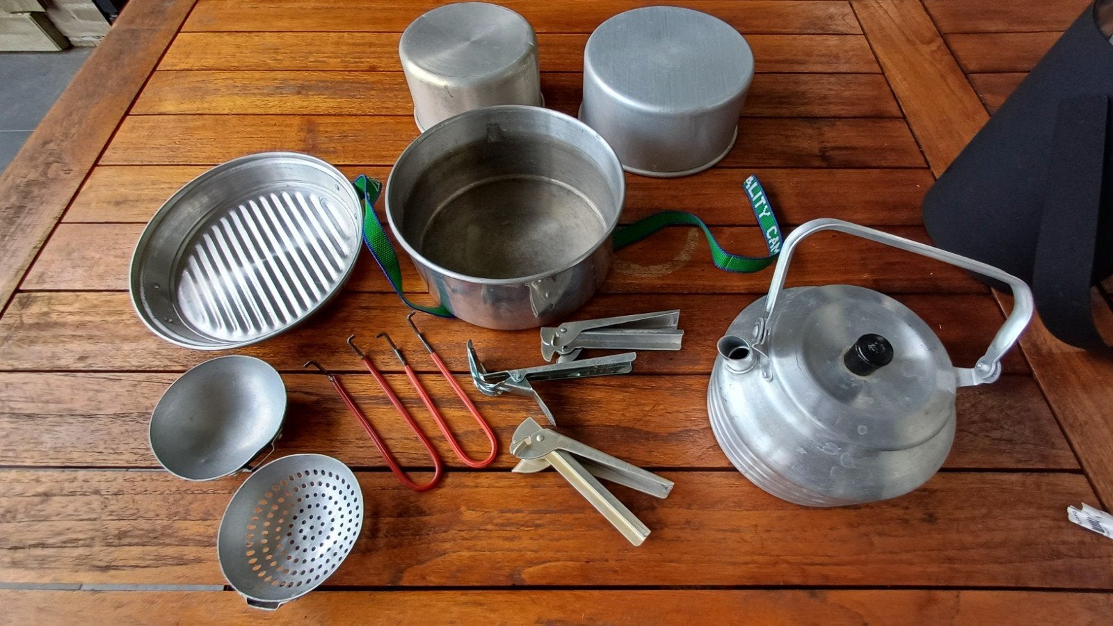 VINTAGE ALU KOOKSETJE Survival/Bushcraft/Kamperen/Outdoor🏕, Ophalen of Verzenden, Gebruikt