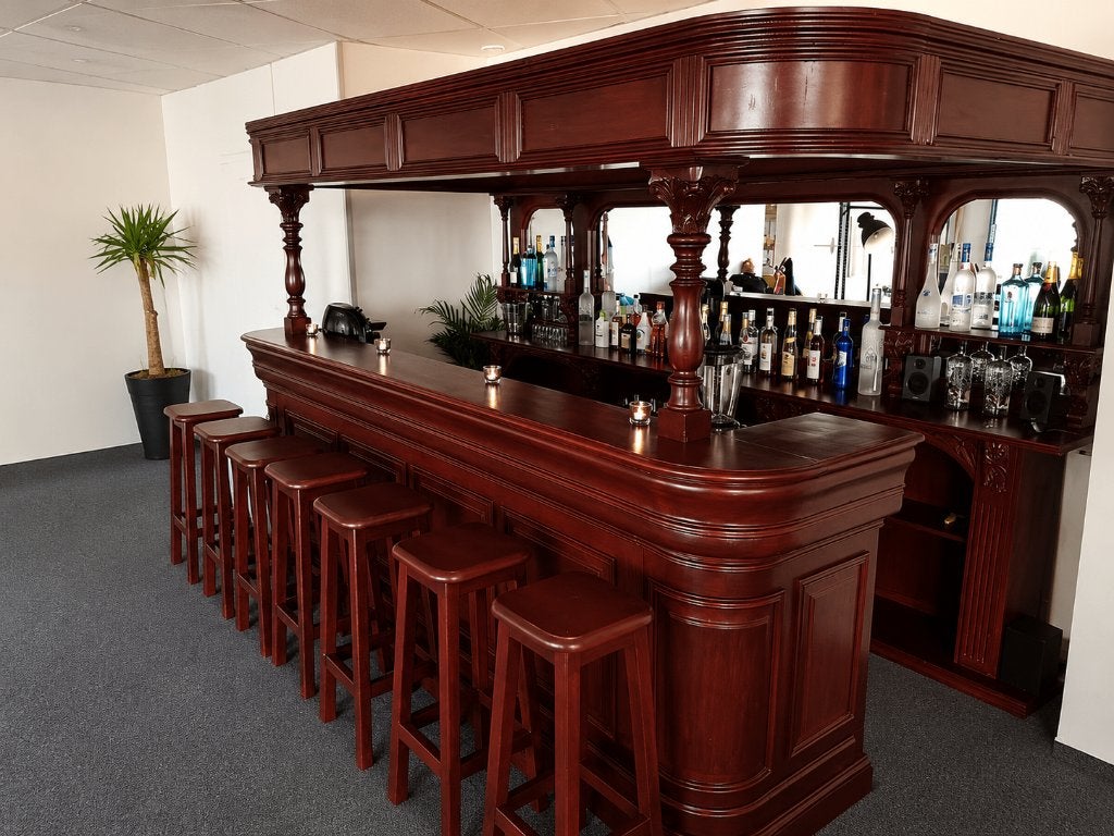 English Cafébar | Massief Grenenhout | Huisbar | Mancave, Ophalen, Nieuw