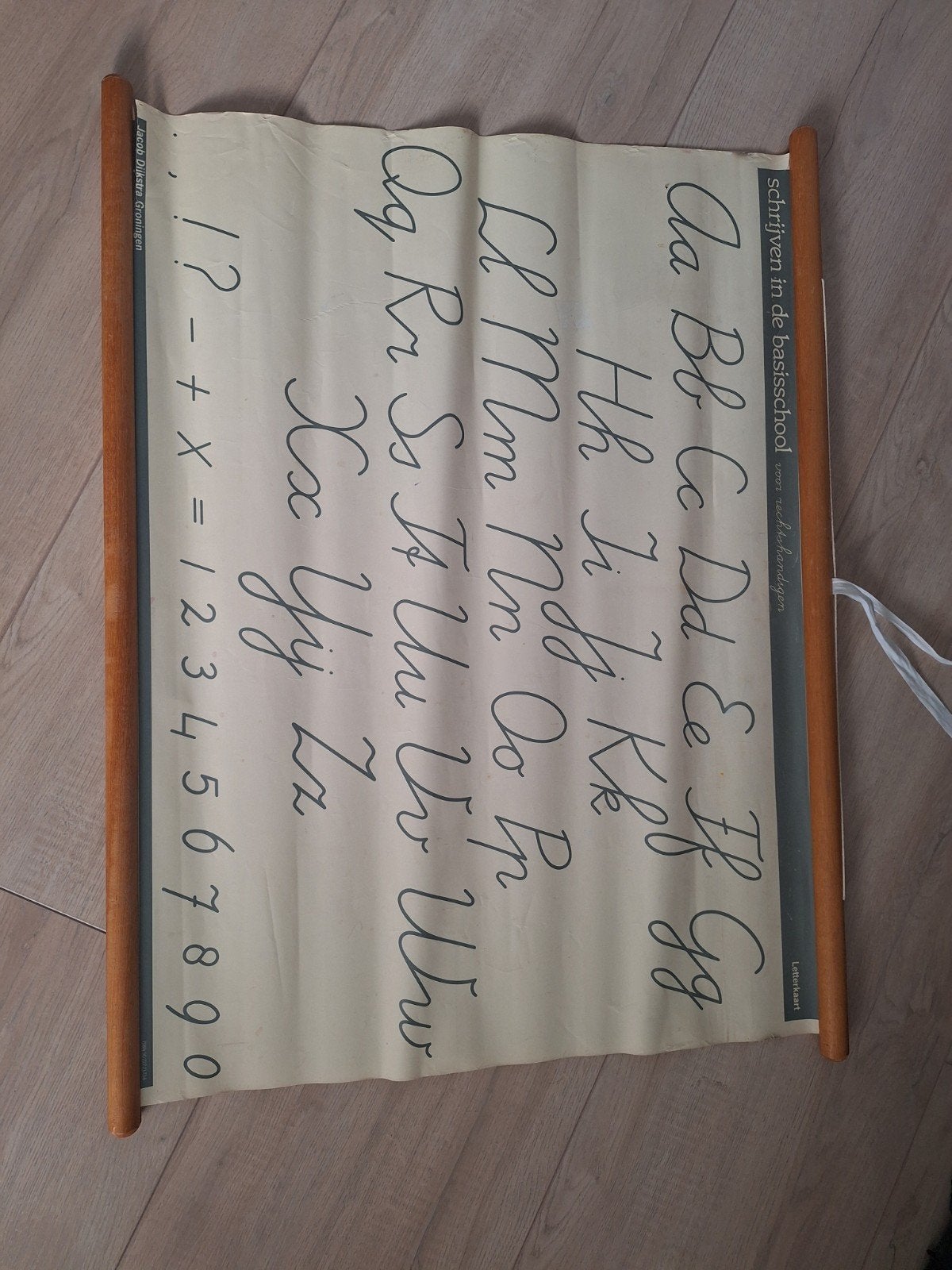 Vintage Schoolplaat Schrijven Basisschool Jacob Dijkstra, Antiek en Kunst, Ophalen, Overige thema's