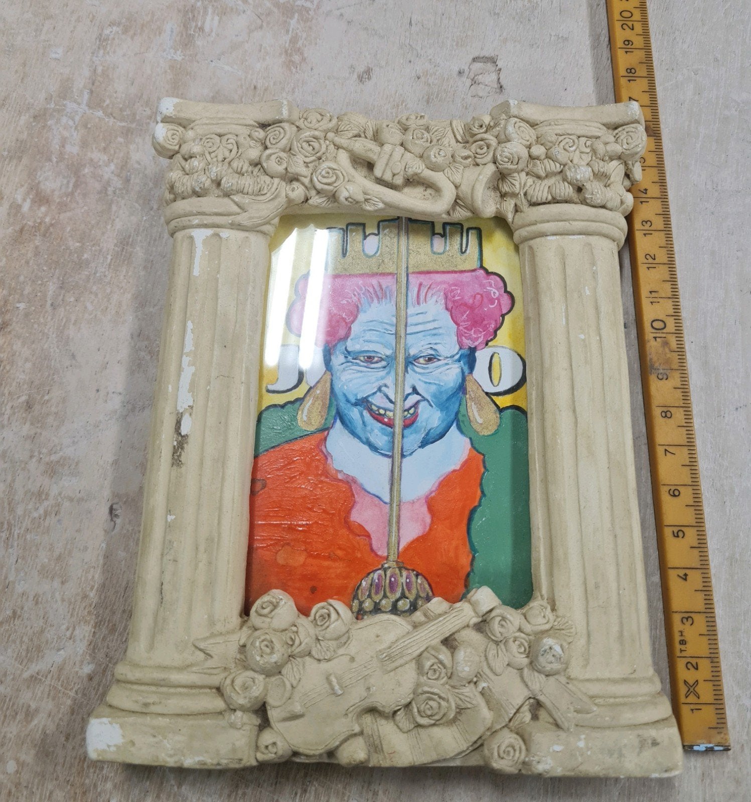 Jumbo queen incl. lijst acrylverf, Ophalen of Verzenden, Gelimiteerde oplage, Acrylverf, Figuren