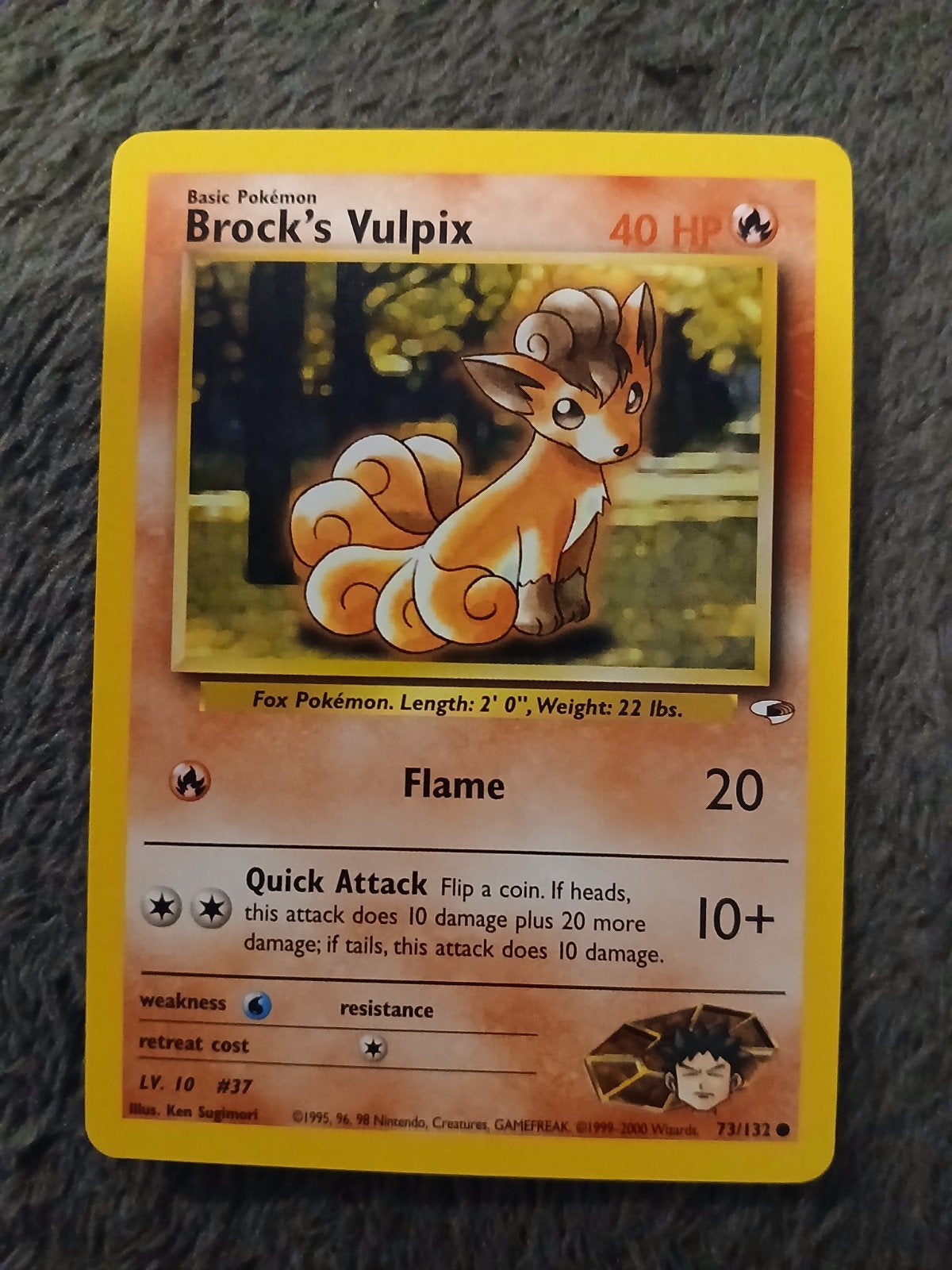 Brock's Vulpix #73 Pokemon Gym Heroes NM, Ophalen of Verzenden