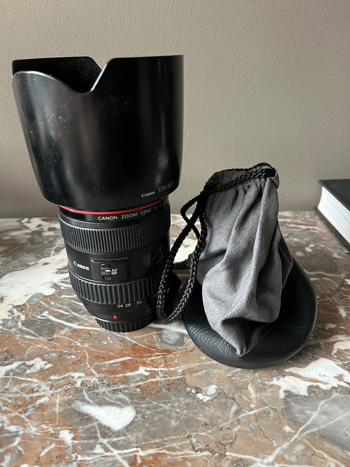Canon EF 24-70mm f/2.8 L USM Zoomlens met zonnekap, Audio, Tv en Foto, Fotografie | Lenzen en Objectieven, Ophalen, Gebruikt, Canon