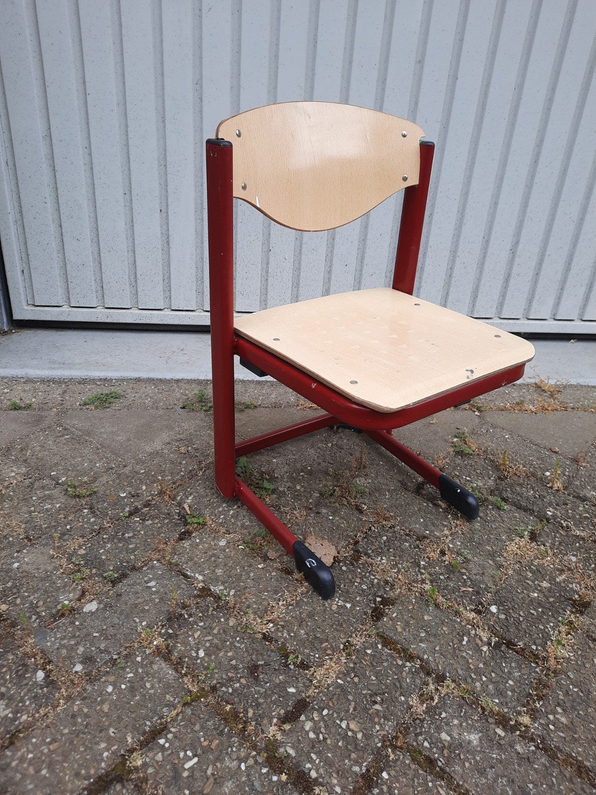 Vintage schoolstoel - 1 stuk, Gebruikt, Overige kleuren, Ophalen of Verzenden, Vintage, Retro, Industrieel