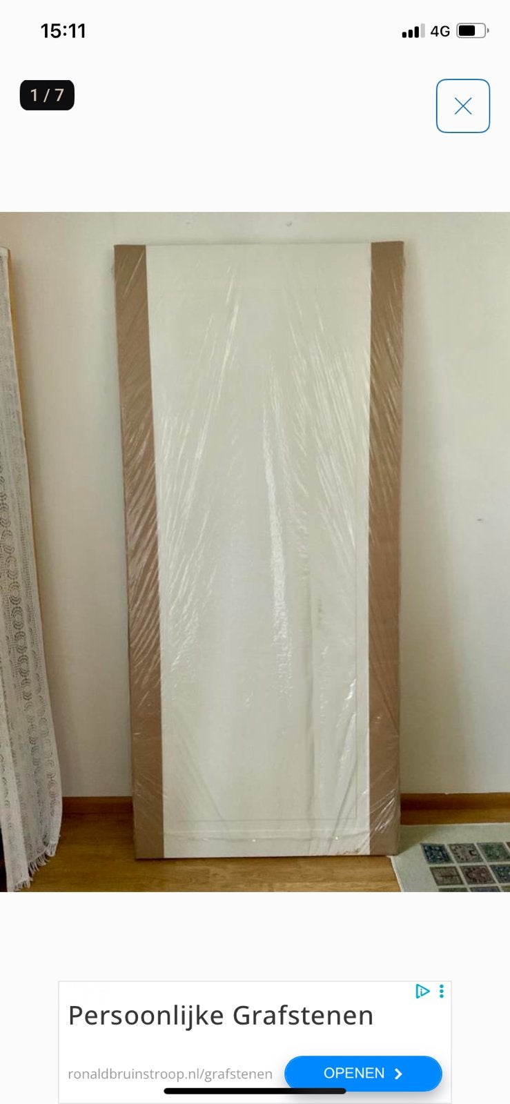 NIEUW binnendeur opdek links 211,5x93 (Arne & Bodil), Ophalen, 80 tot 100 cm, Binnendeur, Nieuw