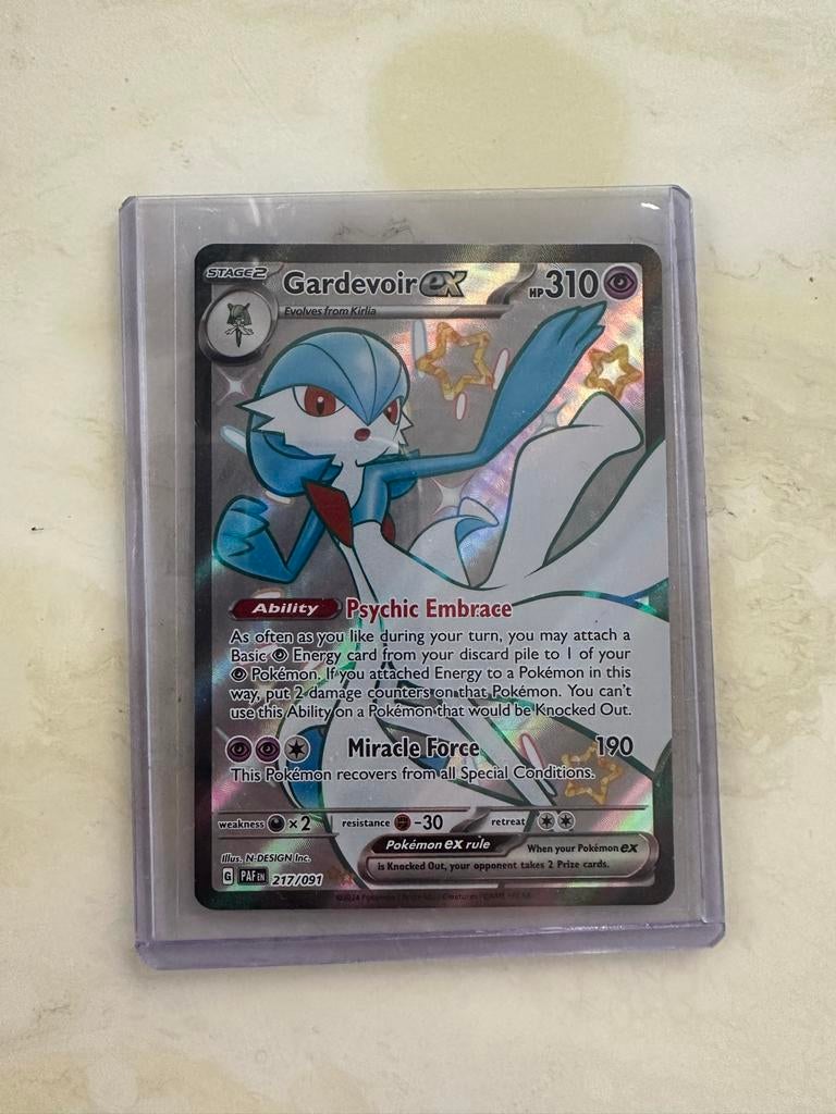 Gardevoir ex 217/091 - Pokémon Kaart, Hobby en Vrije tijd, Ophalen of Verzenden, Zo goed als nieuw, Losse kaart, Foil