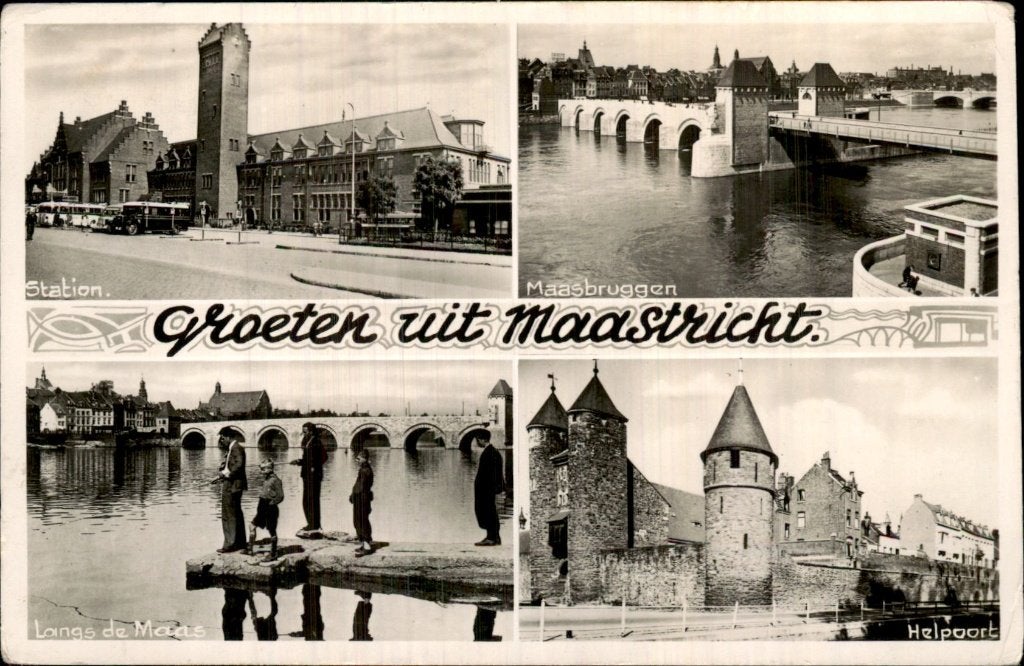 Maastricht - Helpoort - Stadspoort, Ophalen of Verzenden, 1940 tot 1960, Gelopen, Limburg