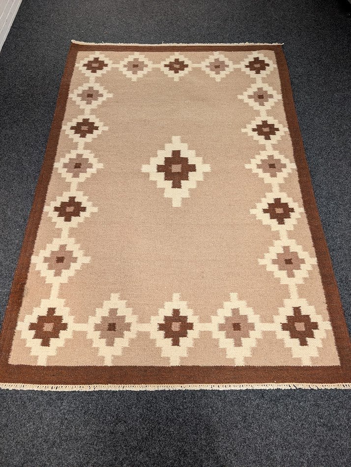 Vintage traditioneel Zweeds vloerkleed, Röllakan, jaren 60, Ophalen of Verzenden, Huis en Inrichting