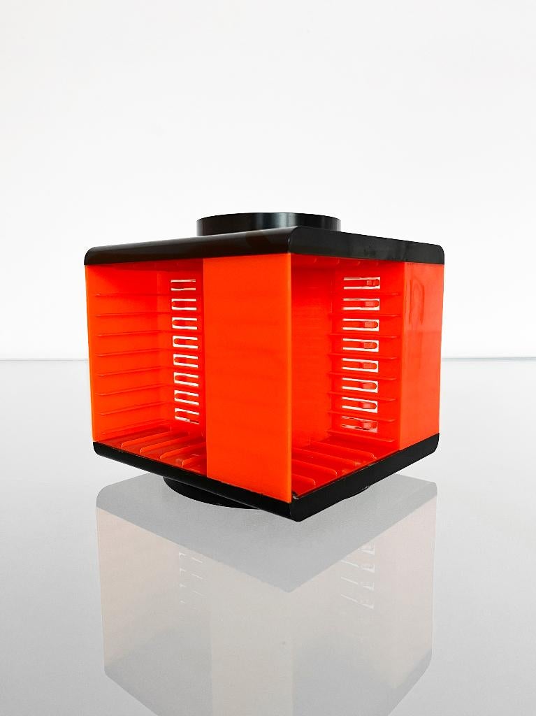 Vintage oranje 70s cassette carrousel, Ophalen of Verzenden, Zo goed als nieuw