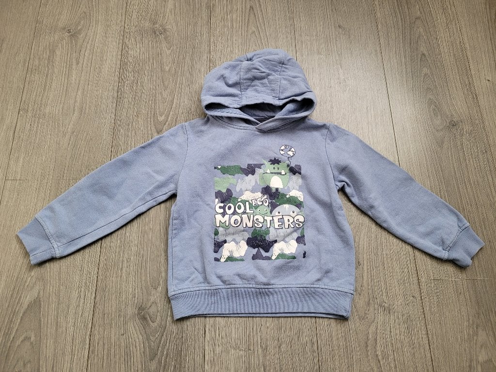 IDENTIC NATURE blauwe sweater met opdruk maat 122 ~ CP3001, Gebruikt, Identic Nature, Trui of Vest, Ophalen of Verzenden