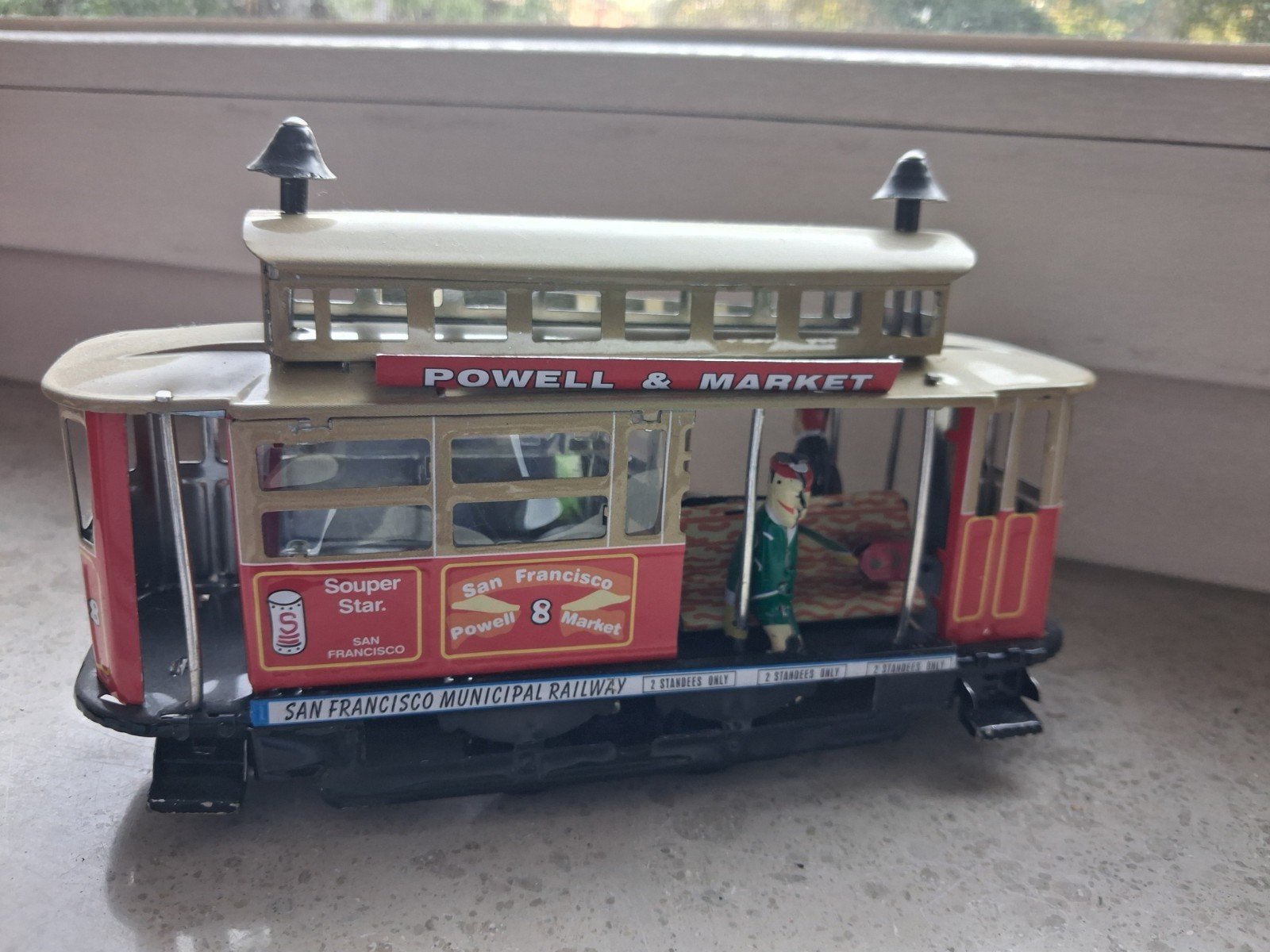Vintage San Francisco Powell & Market Tram Schaalmodel, Ophalen, Tram, Schaalmodel